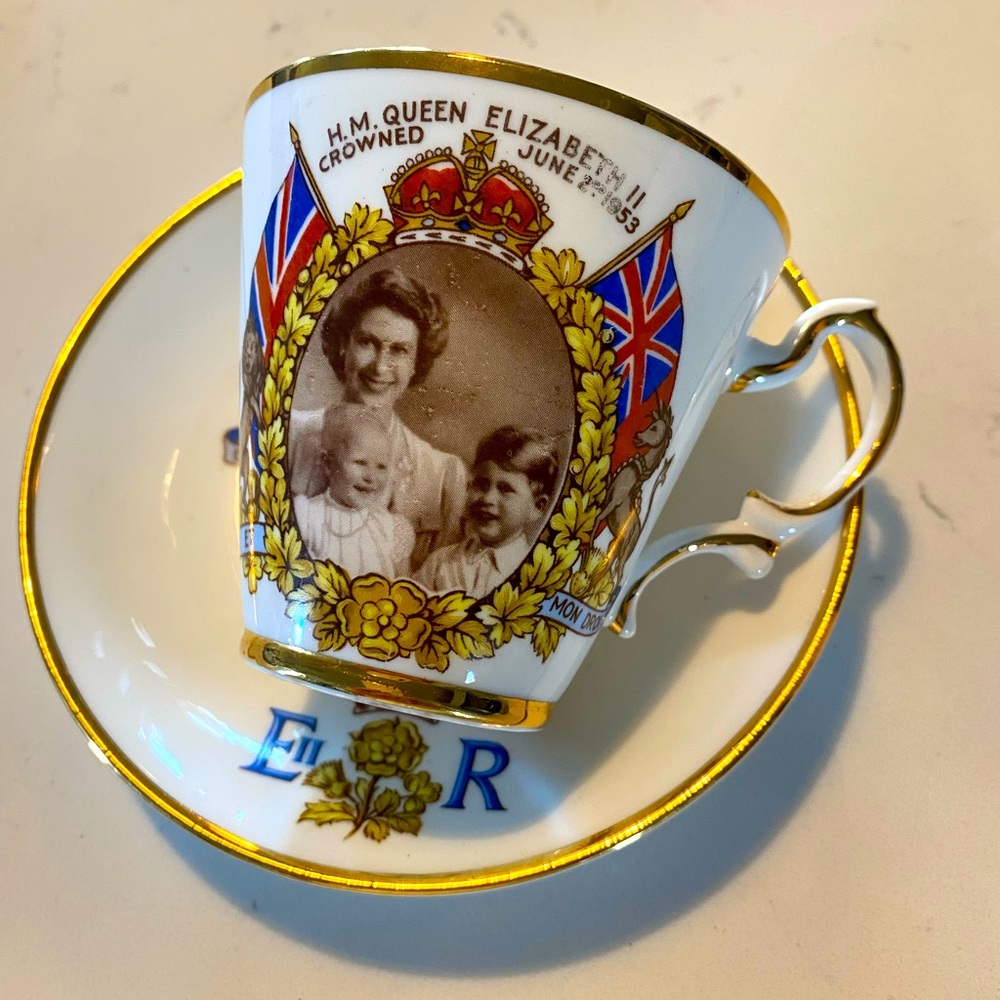 1953 QUEEN ELIZABETH II ~ CORONATION KEEPSAKES ~ MUG, CUP & SAUCER ~ PRINCES!
